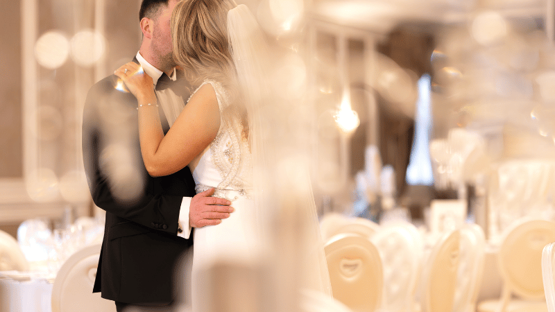 Wedding Couple in Canal Court Suite